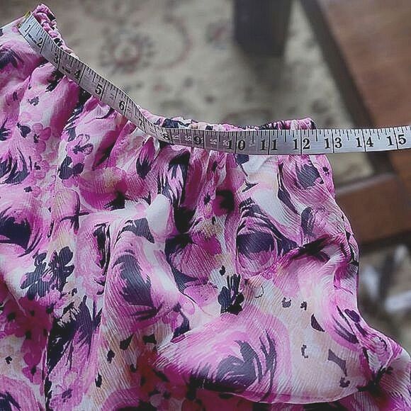 Vtg Precis Petite pink silk chiffon skirt set - Picture 11 of 15